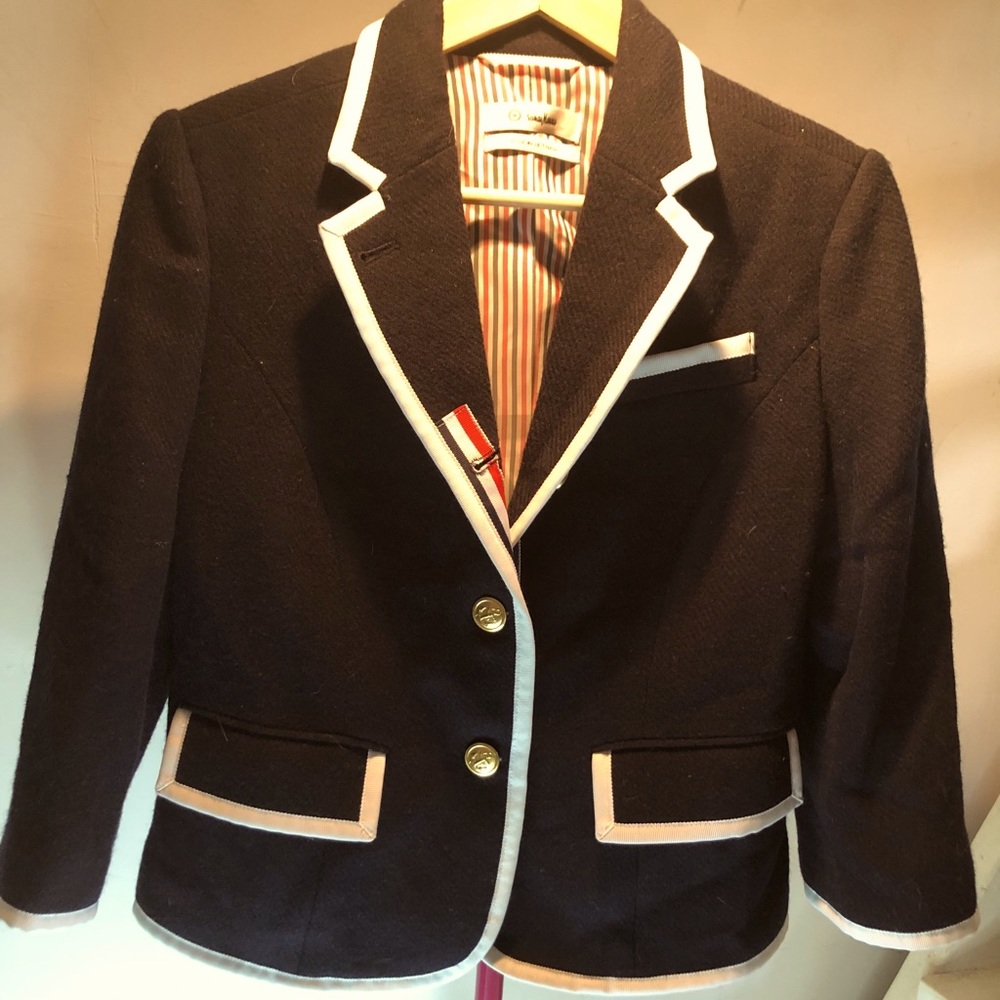 Thom Browne Wool Navy Blazer
